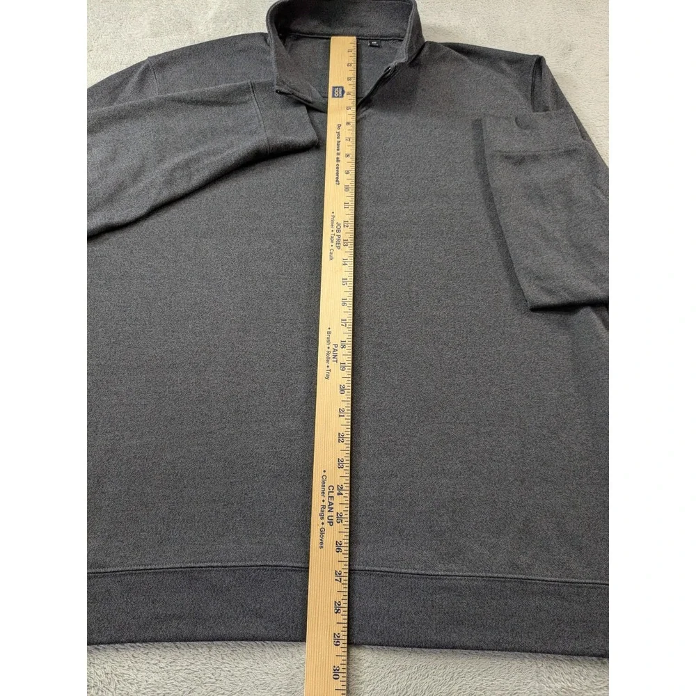 Dunning Golf Mens XXL Charcoal Gray Heathered Quarter Zip Pullover Sweater
